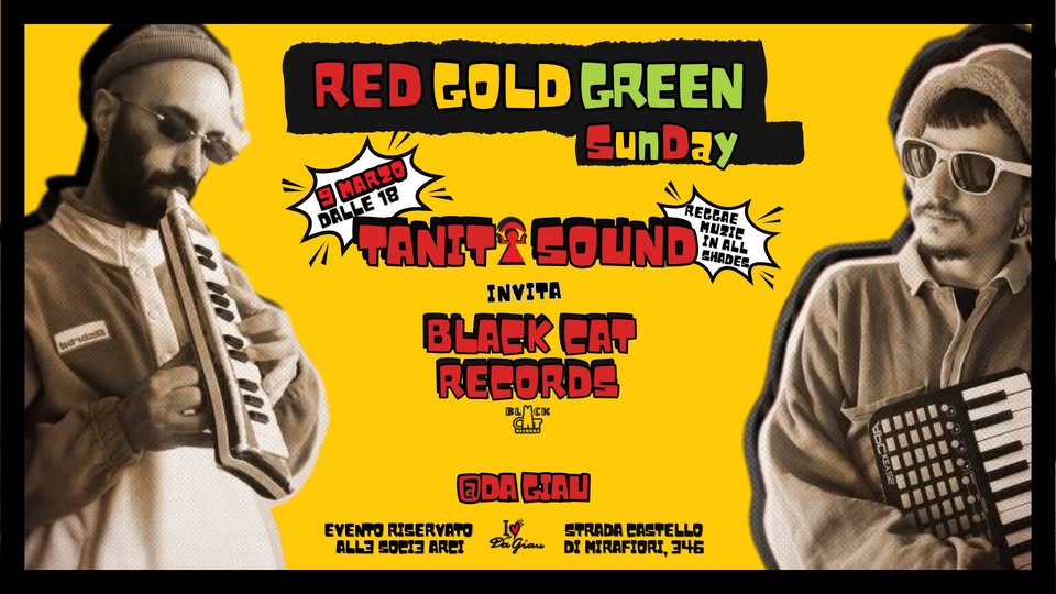 Red Gold Green Sunday - Tanit Sound invita Black Cat Records