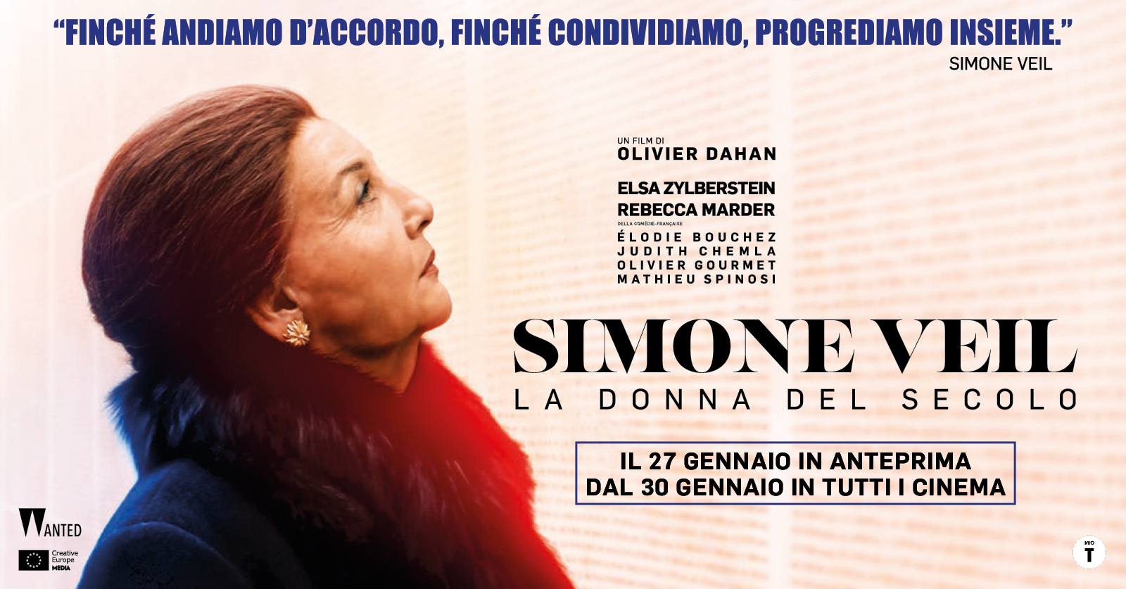 SIMONE VEIL - La donna del Secolo. Dal 30 al Cinema centrale, ridotto per soc* Arci