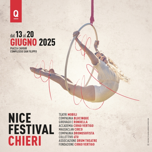NICE FESTIVAL CHIERI - IV EDIZIONE DAL 13 AL 20 GIUGNO. INGRESSO RIDOTTO PER SOC* ARCI