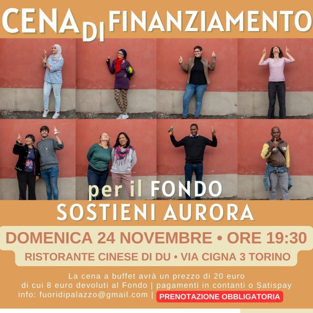 Cena di finanziamento per il fondo SOSTIENI AURORA
