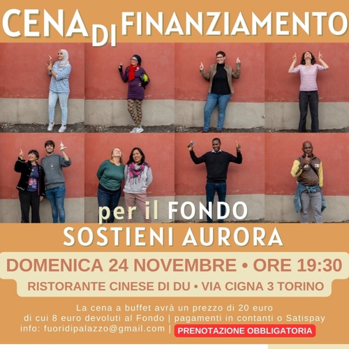Cena di finanziamento per il fondo SOSTIENI AURORA