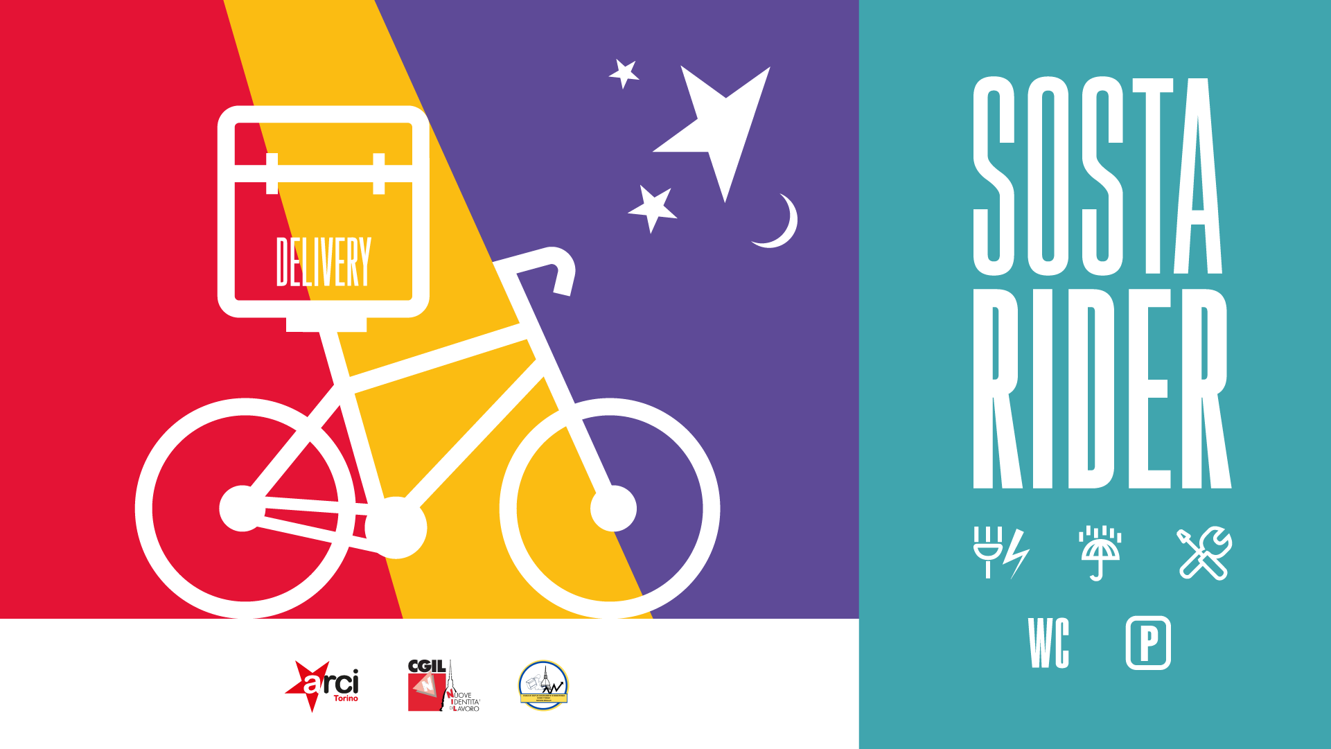 SOSTA RIDER - mappa di spazi attrezzati per sostenere i lavorator3 del delivery