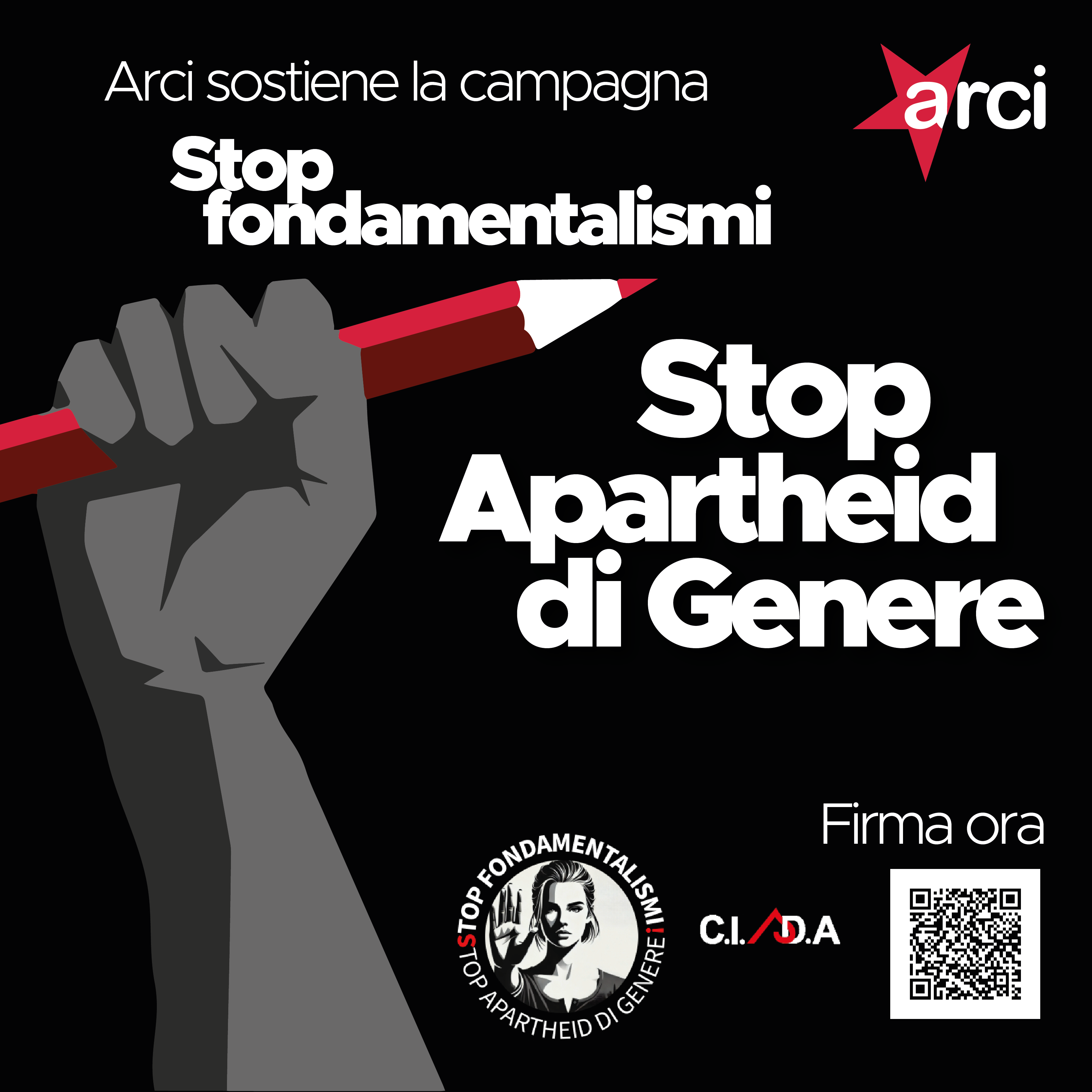 Stop fondamentalismi. Stop apartheid di genere. Firma ora!