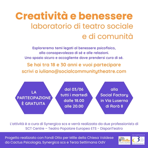 Creatività e benessere - laboratorio di teatro sociale e di comunità