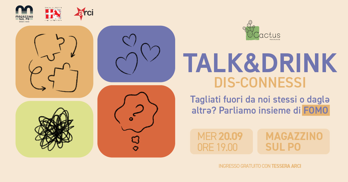 Talk&Drink, l’aperitivo psicologico