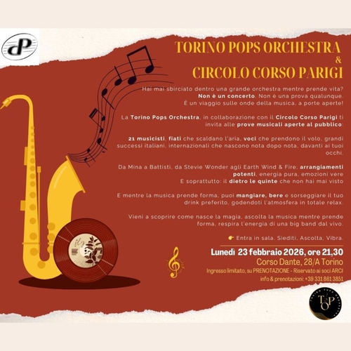 Torino Pops Orchestra & Circolo Corso Parigi Prove musicali