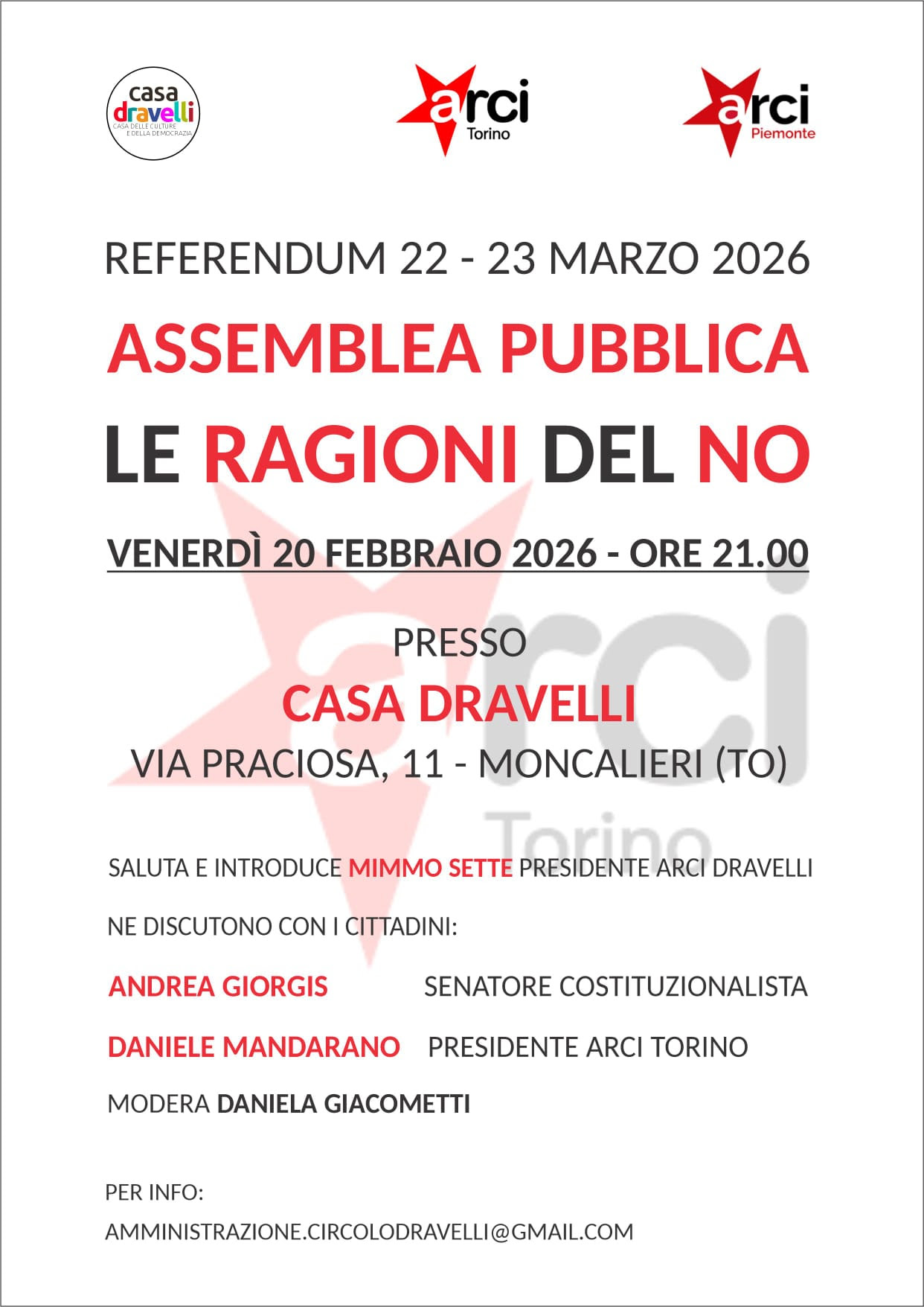 ASSEMBLEA PUBBLICA LE RAGIONI DEL NO