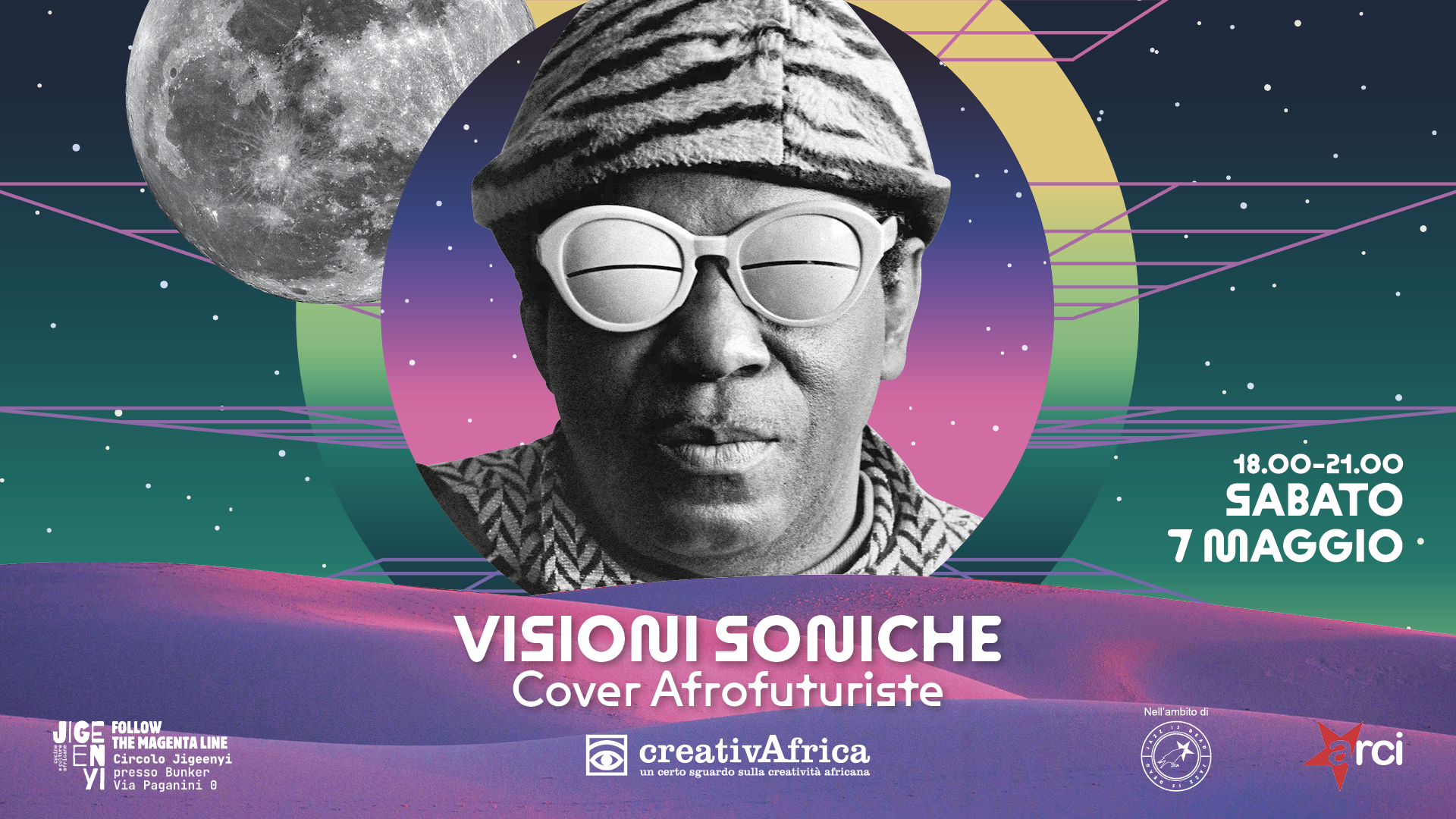 VISIONI SONICHE, COVER AFROFUTURISTE. In mostra al circolo Jigeenyi