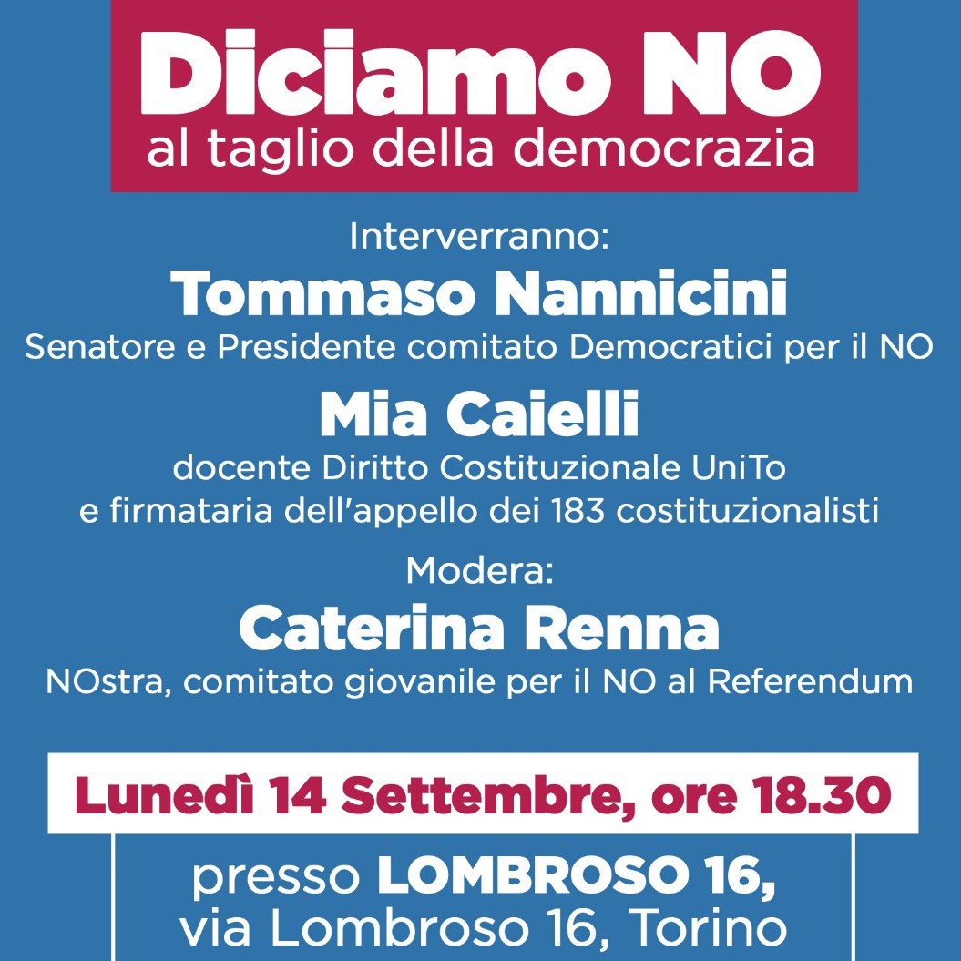 Diciamo NO al taglio della democrazia.