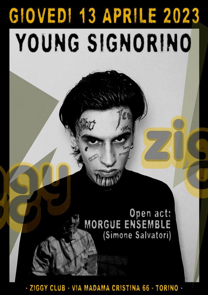 Young Signorino "Alone Tour" + Morgue Ensemble (Simone Salvatori)